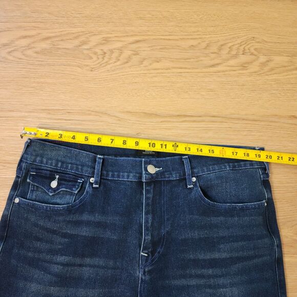 True Religion Rocco Jeans Mens 38x32 SN Flap Relaxed Skinny Dark Scorched Wash - Picture 10 of 16